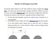 Metode Cut Off dengan Secant Piles