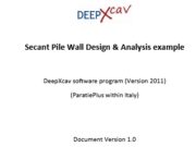 Secant Pile Wall Design & Analysis example