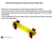 METODE PELAKSANAAN PEMANCANGAN SHEET PILE