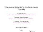 Computational Engineering For Reinferced Concrete Structures