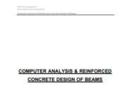 COMPUTER ANALYSIS & REINFORCED CONCRETE DESIGN OF BEAMS