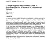 A Simple Approach for Preliminary Design of Reinforced Concrete Structures to be Built in Seismic Regions
