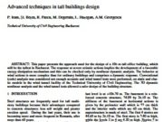 Advanced techniques in tall buildings design