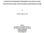 ALTERNATE PATH METHOD IN PROGRESSIVE COLLAPSE ANALYSIS: VARIATION OF DYNAMIC AND NON-LINEAR LOAD INCREASE FACTORS