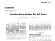 Equivalent Frame Analysis for Slab Design