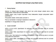 Spesifikasi Baja Tulangan yang Dilapis Epoxy