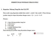 PERHITUNGAN PONDASI STRAUSS PILE