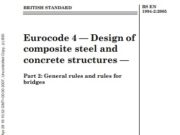 Eurocode 4: Design of composite steel and concrete structures – Part 2: General rules and rules for bridges
