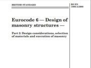 Eurocode 6: Design of masonry structures – Part 2: Design considerations, selection of materials and execution of masonry