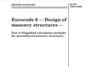 Eurocode 6: Design of masonry structures – Part 3: Simplified calculation methods for unreinforced masonry structures