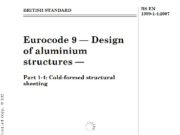 Eurocode 9 — Design of aluminium structures — Part 1-4: Cold-formed structural sheeting