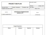 Contoh HSE PLAN Pembangunan Konstruksi