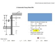 Perhitungan Konstruksi Turap