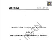 Manual Hidrolika Untuk Pekerjaan Jalan Dan Jembatan Buku 3 Manajemen Pemeliharaan Bangunan Hidrolika