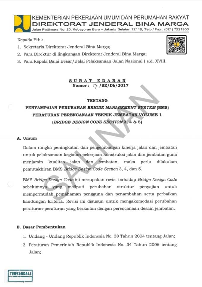 Bridge Management System (BMS) 7 Peraturan Perencanaan Teknik Jembatan ...