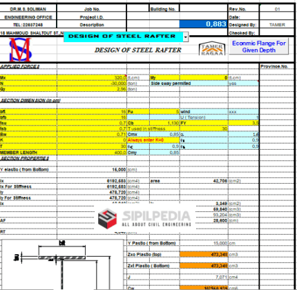 Metal Rafter Pattern DESIGN OF STEEL RAFTER | Sipilpedia