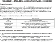 BEAMCOL 9 – STEEL BEAM AND COLUMN ANALYSIS / CODE CHECK