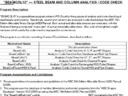 BEAMCOL13 – STEEL BEAM AND COLUMN ANALYSIS / CODE CHECK