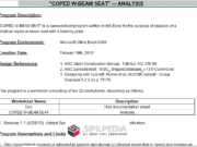 COPED W-BEAM SEAT – ANALYSIS