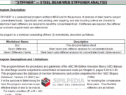 STIFFNER – STEEL BEAM WEB STIFFENER ANALYSIS