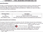 STIFFNER 13 – STEEL BEAM WEB STIFFENER ANALYSIS
