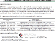 TORSION9 – SIMPLIFIED TORSION ANALYSIS FOR STEEL BEAMS