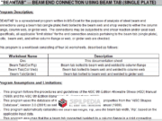 BEAMTAB – BEAM END CONNECTION USING BEAM TAB (SINGLE PLATE)