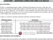 CLIPCONN – BEAM END CONNECTION USING CLIP ANGLES