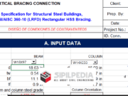 VERTICAL BRACING CONNECTION FOR RECTANGULAR HSS