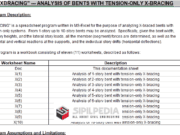 XBRACING -ANALYSIS OF BENTS WITH TENSION-ONLY X-BRACING