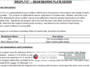 BRGPLT13 – BEAM BEARING PLATE DESIGN