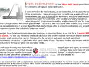 Invitation to Steel Estimators