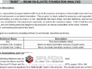 BOEF – BEAM ON ELASTIC FOUNDATION ANALYSIS