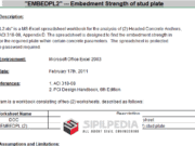 EMBEDPL2 – Embedment Strength of stud plate