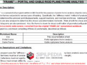 FRAME – PORTAL AND GABLE RIGID PLANE FRAME ANALYSIS