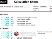 Design of Foundation for 3 and 4 – Legged Tower