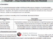POLEFDN – POLE FOUNDATION ANALYSIS PROGRAM
