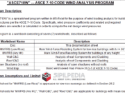 ASCE710W – ASCE 7-10 CODE WIND ANALYSIS PROGRAM