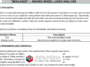 MOVLOADS – MOVING WHEEL LOADS ANALYSIS
