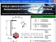 Standalone Weld Group Coefficient Calculator