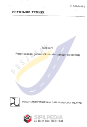 Tata Cara Perencanaan Geometrik Persimpangan Sebidang | Sipilpedia