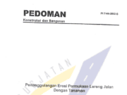 Pedoman Penanggulangan Erosi Permukaan Lereng Jalan dengan Tanaman