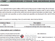 UGTANK – UNDERGROUND STORAGE TANK ANCHORAGE DESIGN