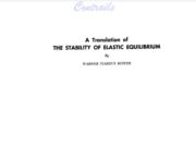 A Translation Of The Stability of the Elastic Equlibrium