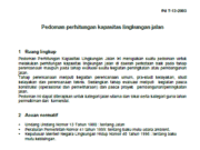 Pedoman Perhitungan Kapasitas Lingkungan Jalan