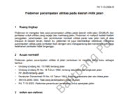 Pedoman Penempatan Utilitas pada Daerah Milik Jalan