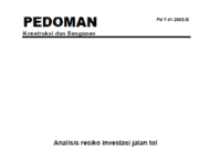 Pedoman Analisis Resiko Investasi Jalan Tol