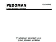 Pedoman Pelaksanaan Pekerjaan Beton untuk Jalan dan Jembatan