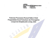 Pedoman Penanaman Rumput Vetiver untuk Pengendalian Erosi Permukaan dan Pencegahan Longsoran Dangkal pada Lereng Jalan