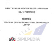 Pedoman Perencanaan Tebal Perkerasan Lentur